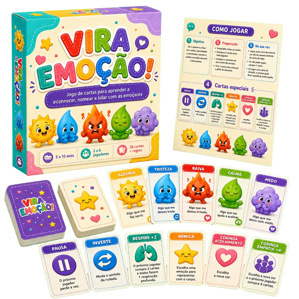 Vira Emoção: Jogo de Cartas para Reconhecer Sentimentos